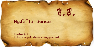 Nyúli Bence névjegykártya