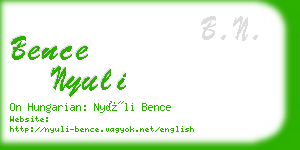 bence nyuli business card